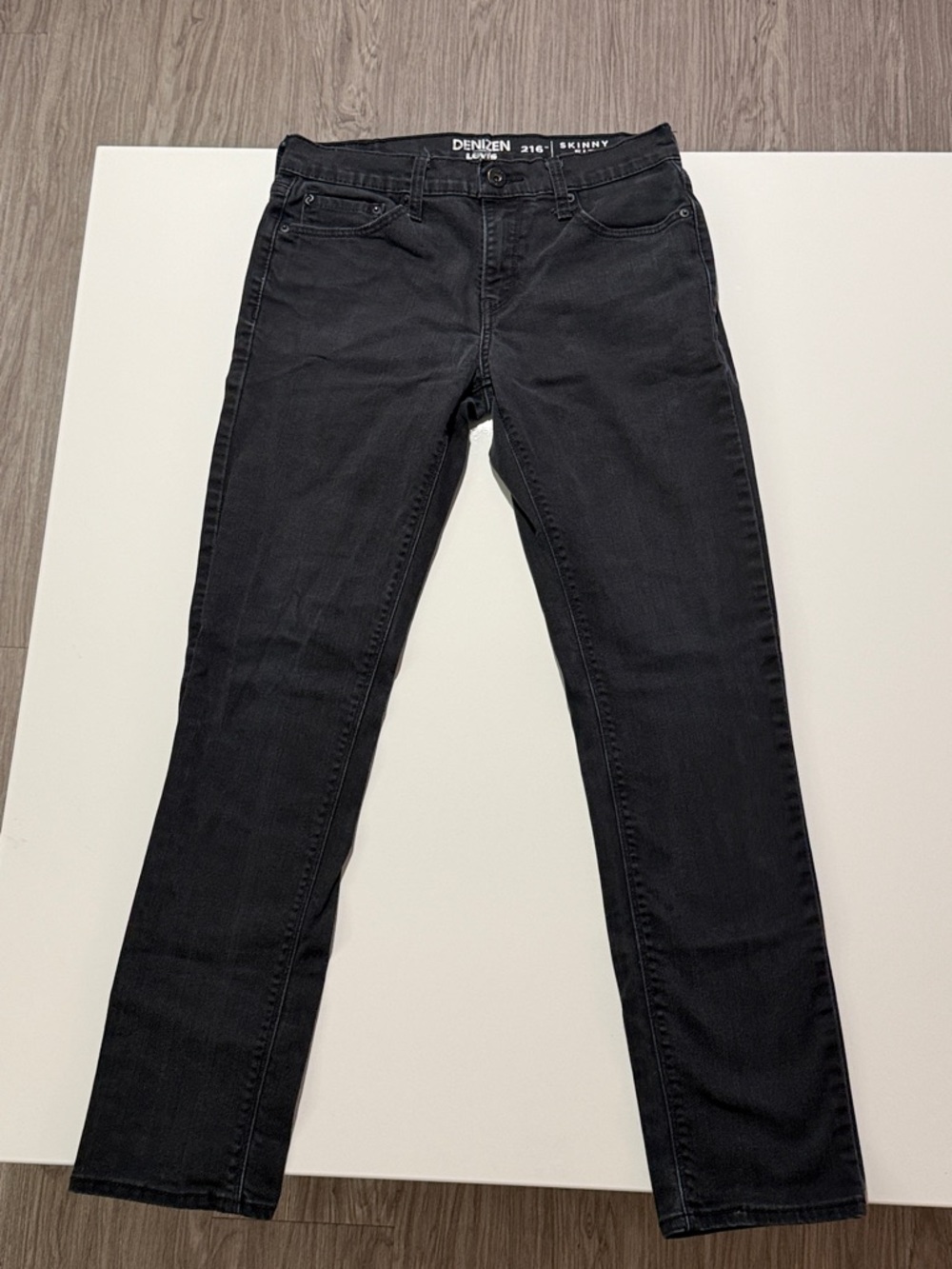 Denizen Levi's Jeans Men 216 Skinny Black Denim 30x32